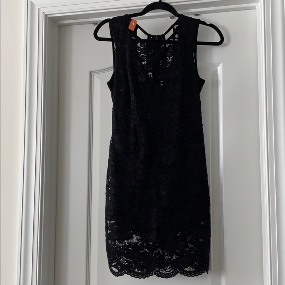 Bebe little black lace dress